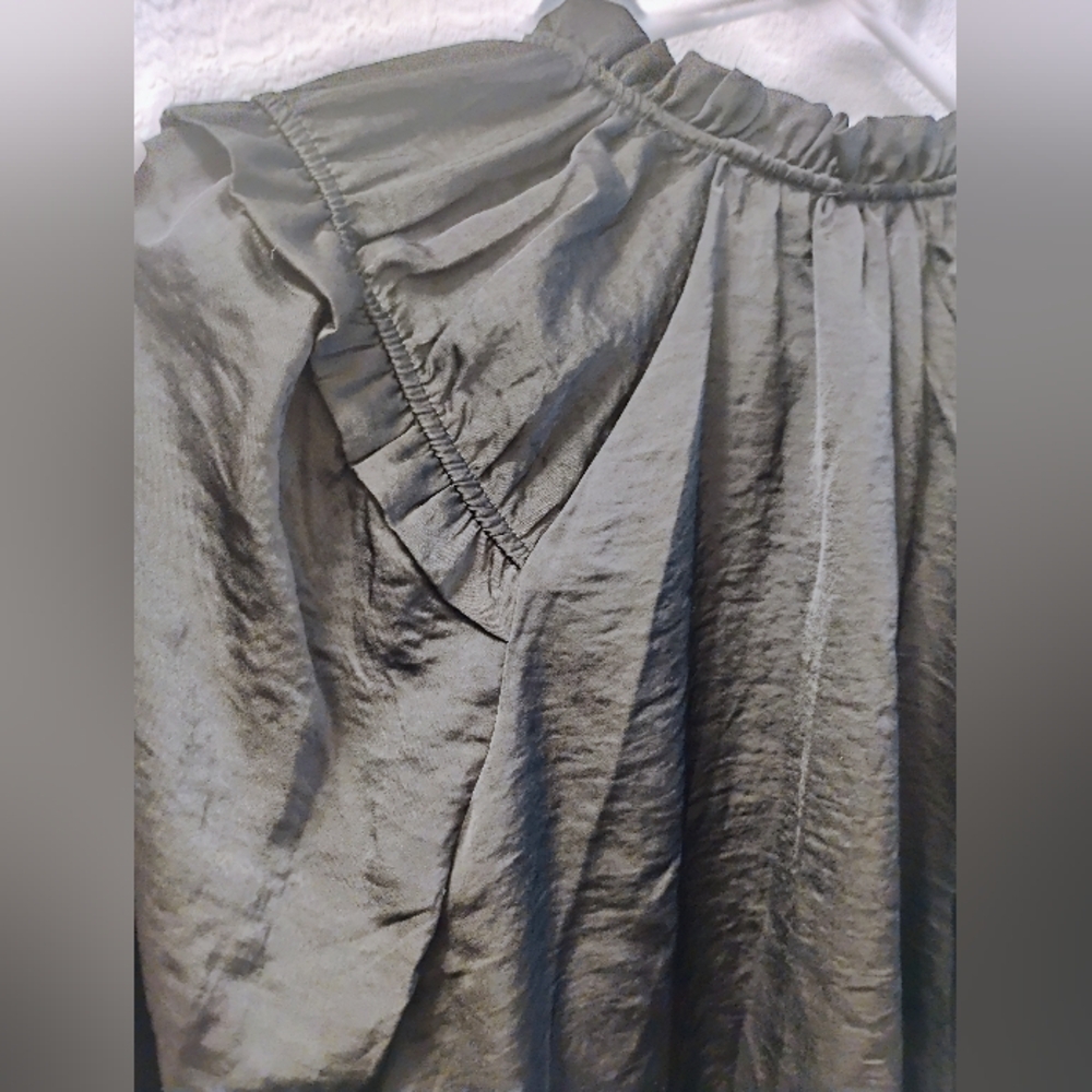Black Ruffled Blouse - Picture 7 of 8